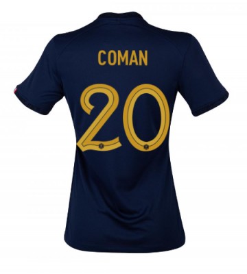 Frankrike Kingsley Coman #20 Hemmatröja Kvinnor VM 2022 Kortärmad